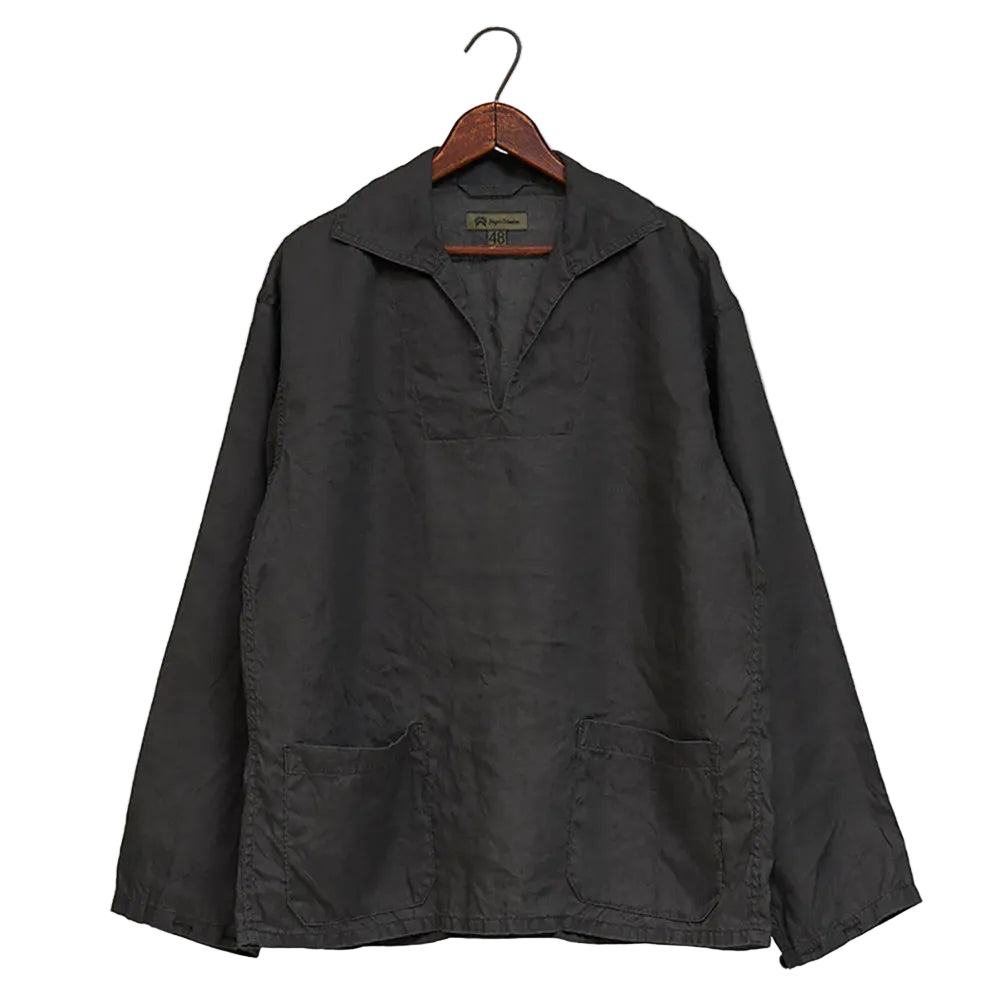 Nigel Cabourn Mainline Charcoal Grey Hemp French Pullover Shirt