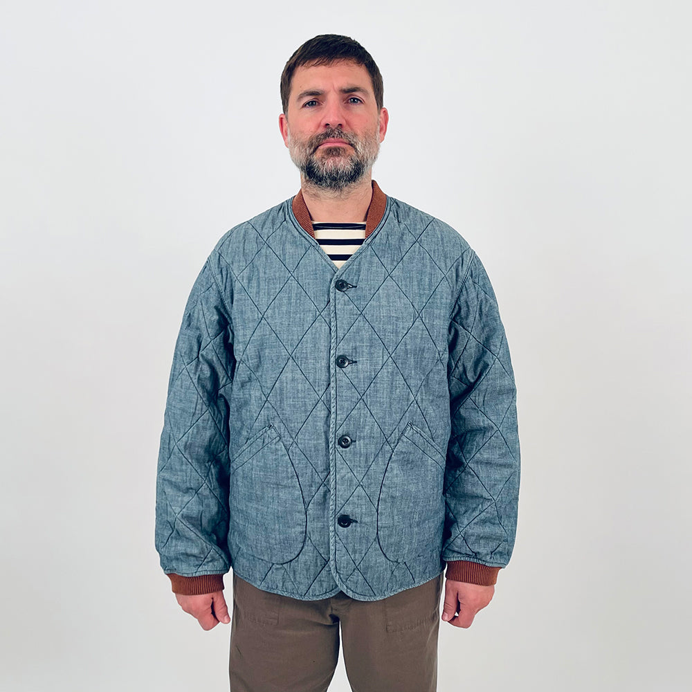 Nigel Cabourn Lybro Japanese Indigo Chambray Liner Jacket – Rivet