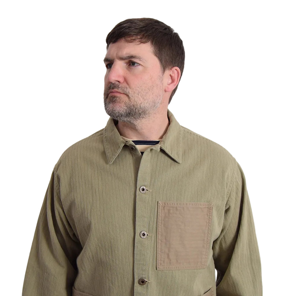 Nigel Cabourn Green USMC Herringbone Chore Jacket – Rivet Clothing