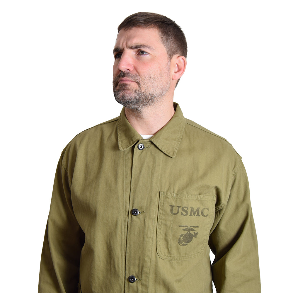 Bronson 1941 USMC P41 Herringbone Twill Utility Jacket Rivet