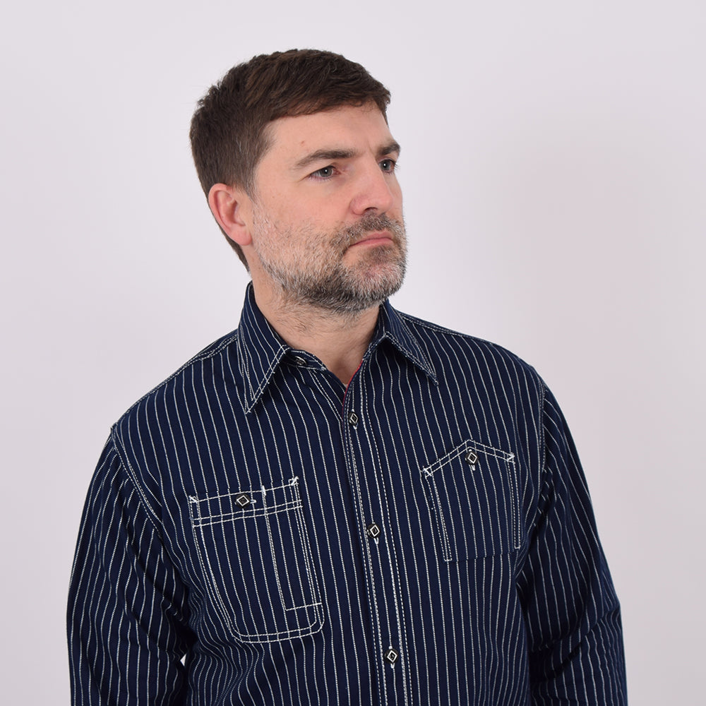 Houston Deep Indigo Wabash Work Shirt – Rivet Clothing Store