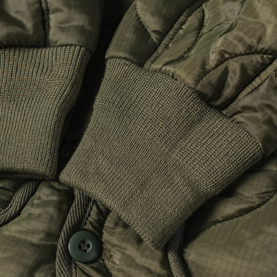 Bronson Olive Military Style Quilted Nylon Ripstop Liner Jacket