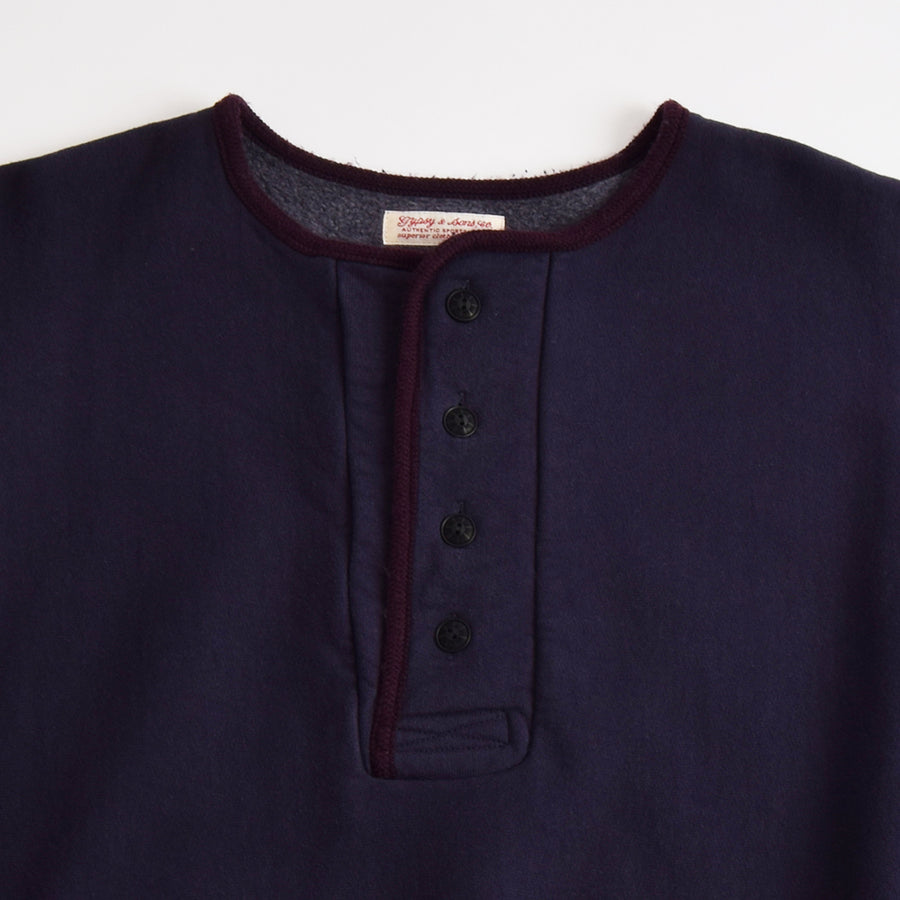 Gypsy & Sons Navy Sweatshirt Henley