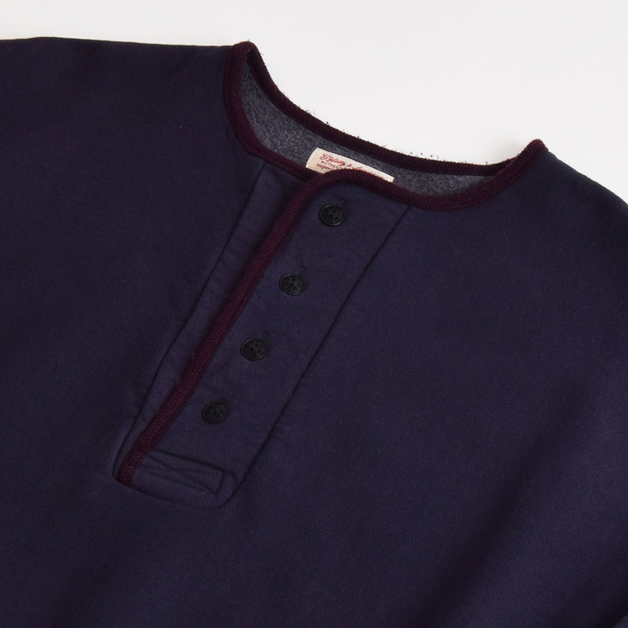 Gypsy & Sons Navy Sweatshirt Henley