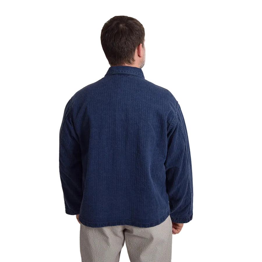 Nigel Cabourn Indigo USMC Herringbone Chore Jacket – Rivet