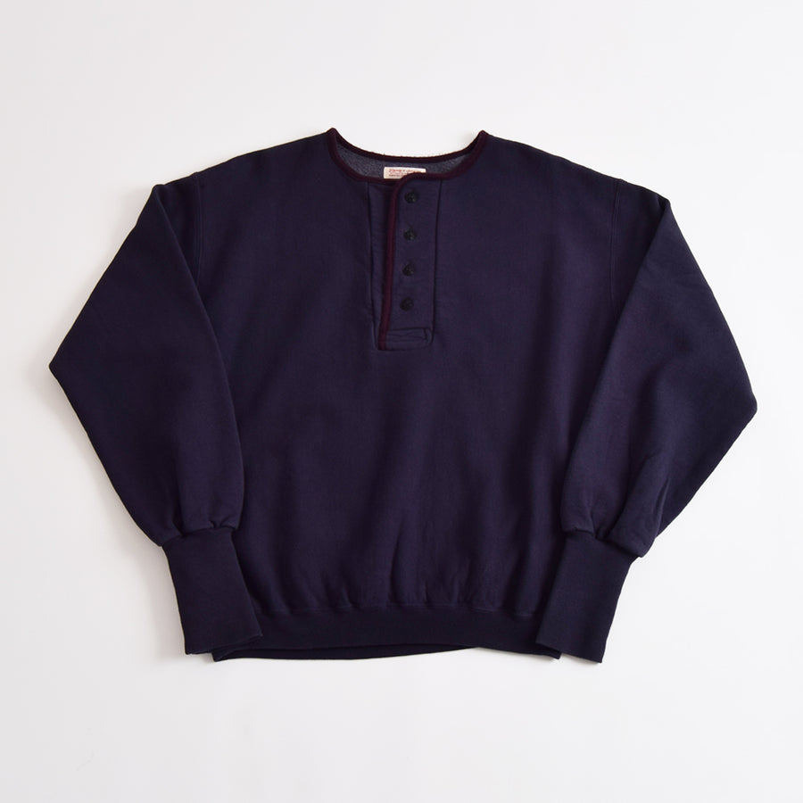 Gypsy & Sons Navy Sweatshirt Henley