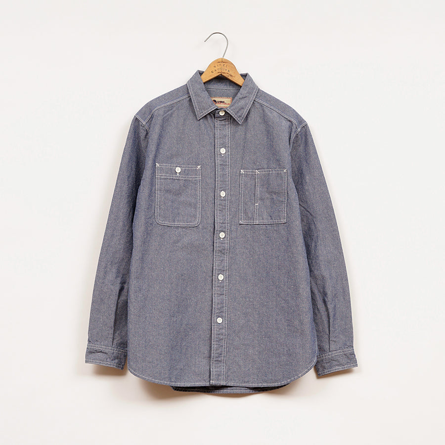 Nigel Cabourn Lybro Japanese Chambray Work Shirt (Pre-Order)