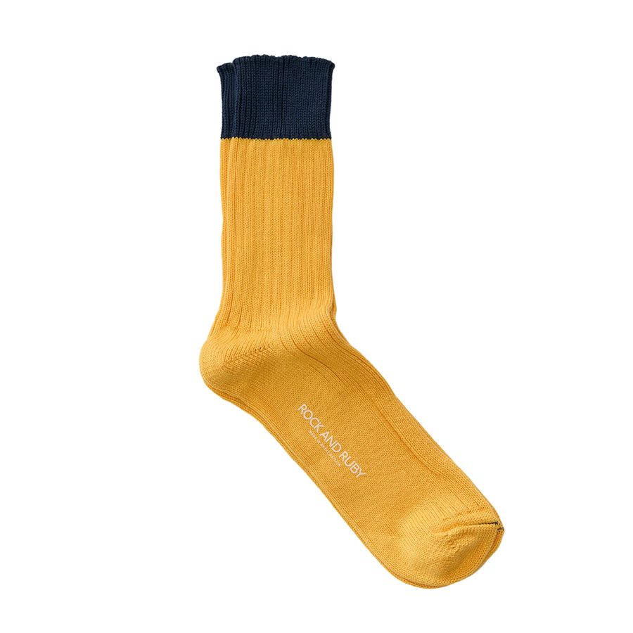 Rock And Ruby Woody Golden Indigo Cotton Socks