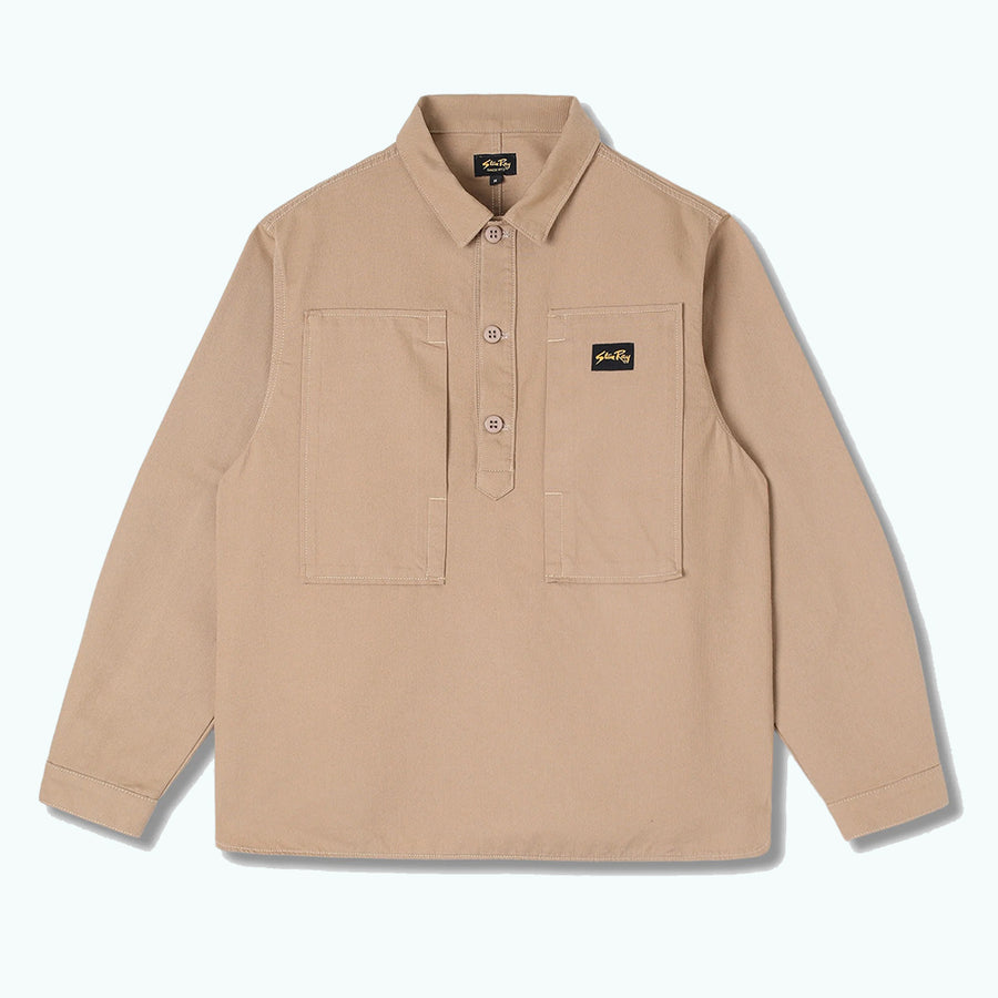 Stan Ray Khaki Bedford Cord Painters Pop Over Shirt