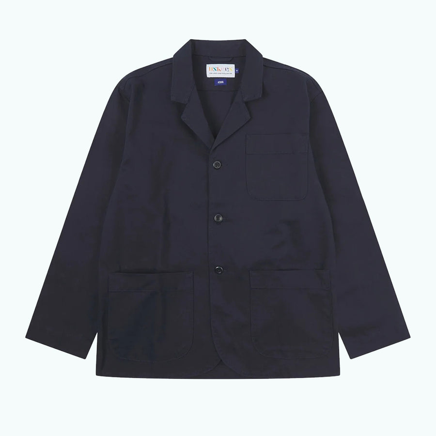 Uskees Midnight Blue Cotton Twill Blazer