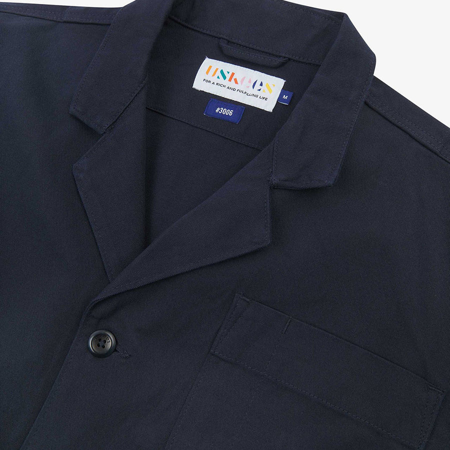 Uskees Midnight Blue Cotton Twill Blazer