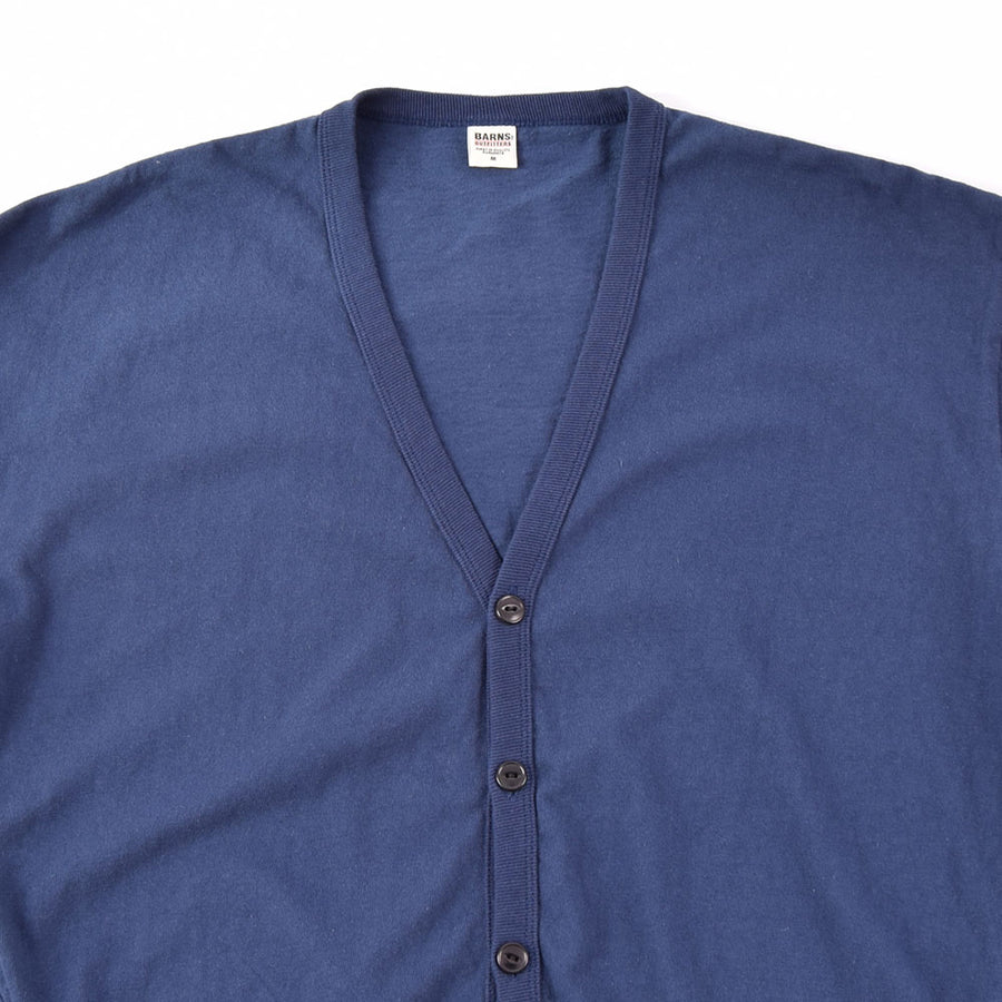 Barns Outfitters Navy Loopwheel Jersey Knit Cardigan