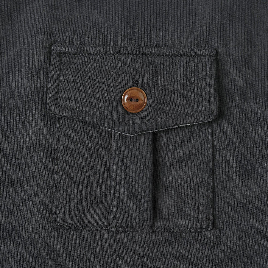 Bronson Black Military Pocket Heavyweight Cotton Sweatshirt