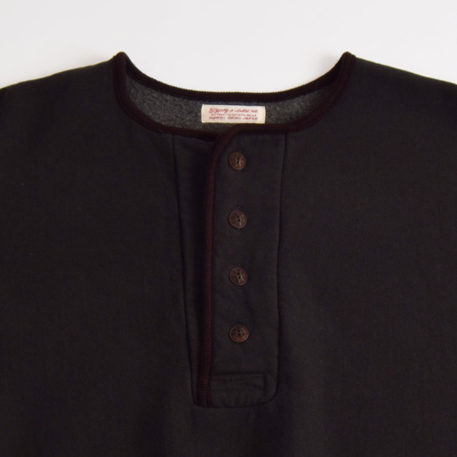 Gypsy & Sons Black Sweatshirt Henley