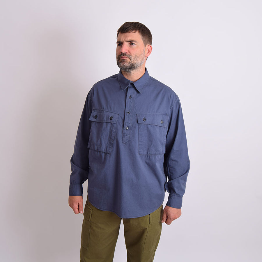 Wildbricks Blue Military Pullover Shirt