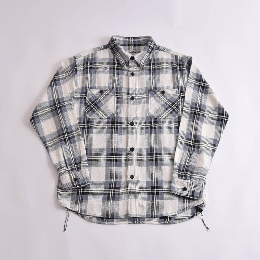 Houston White & Blue Check Work Shirt