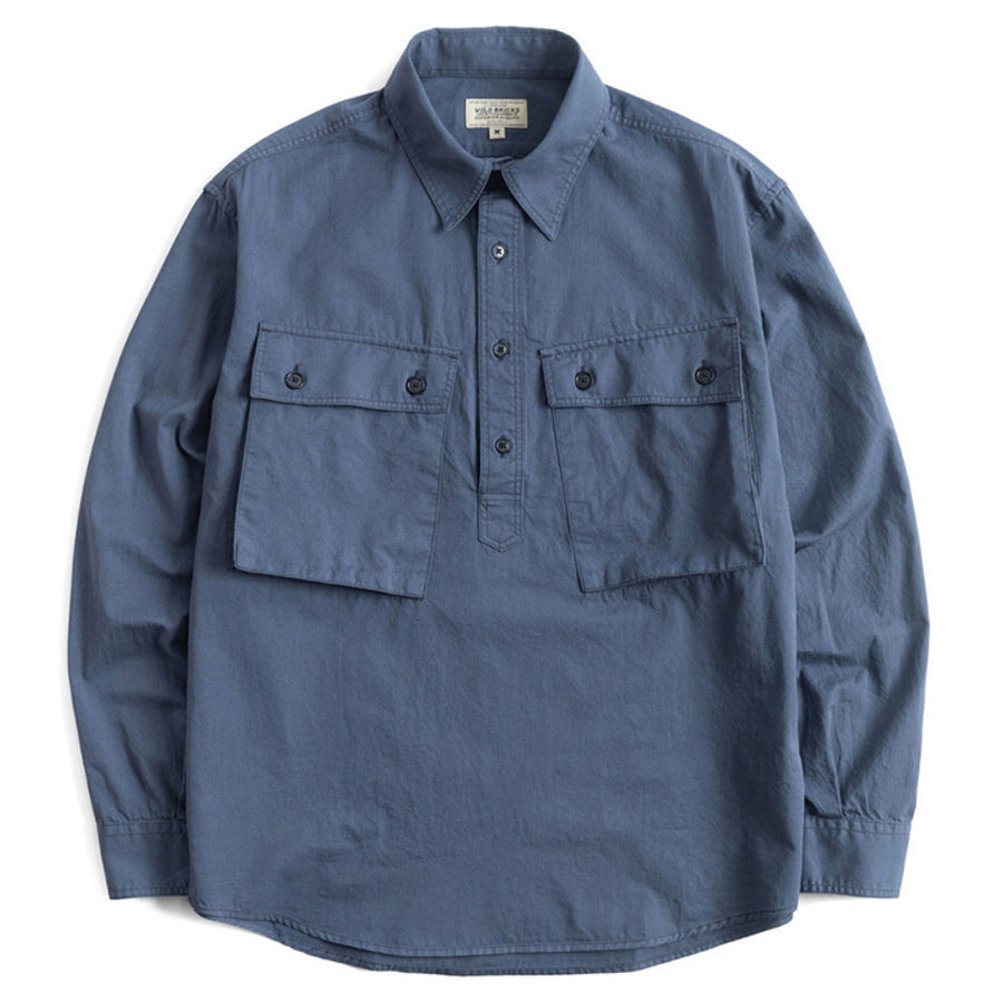 Wildbricks Blue Military Pullover Shirt