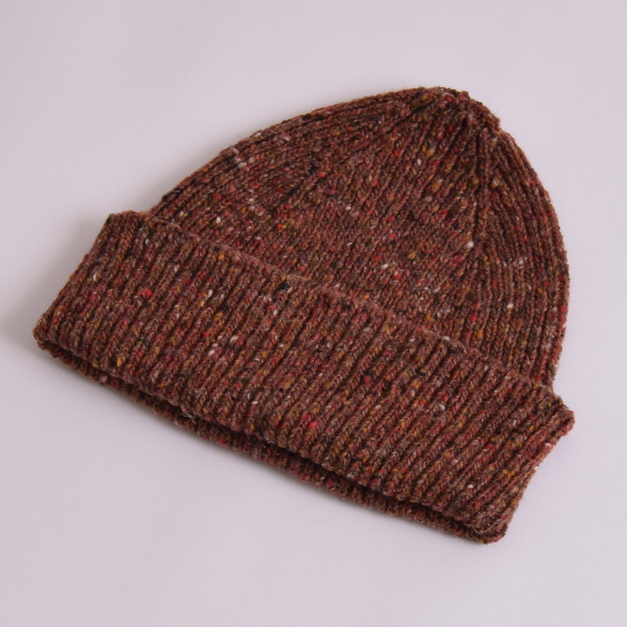 Uskees Brick Red Speckled Donegal Wool Hat