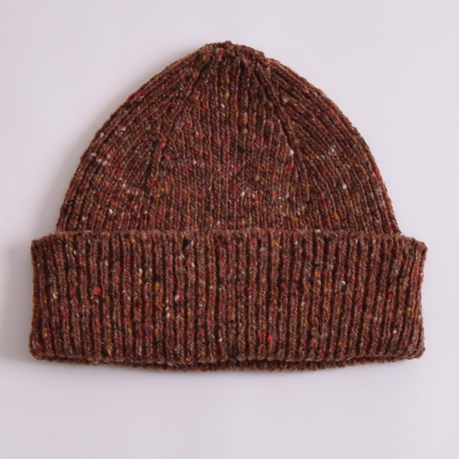 Uskees Brick Red Speckled Donegal Wool Hat