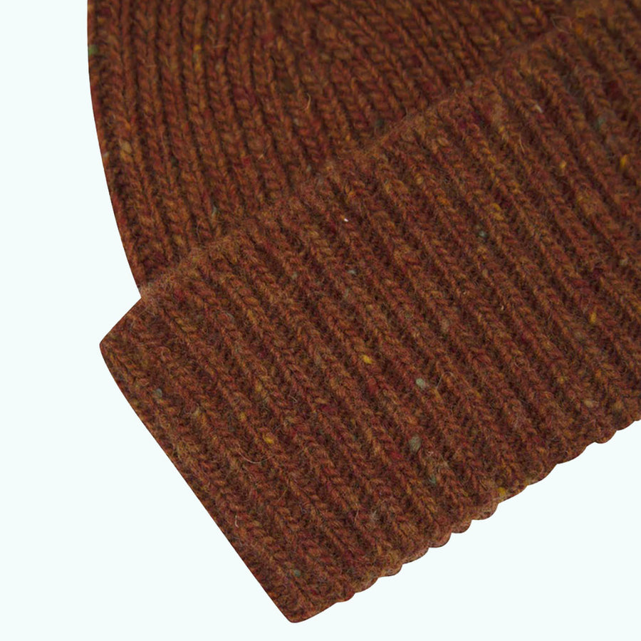 Uskees Chestnut Speckled Donegal Wool Hat