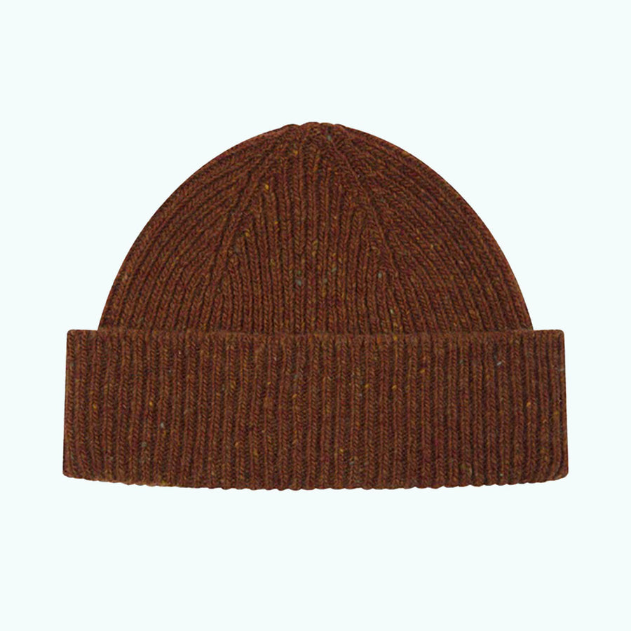Uskees Chestnut Speckled Donegal Wool Hat