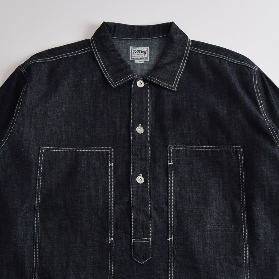 Houston Indigo Denim Pullover Fatigue Shirt