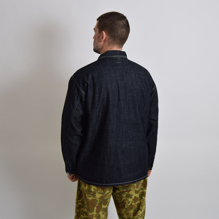 Houston Indigo Denim Pullover Fatigue Shirt