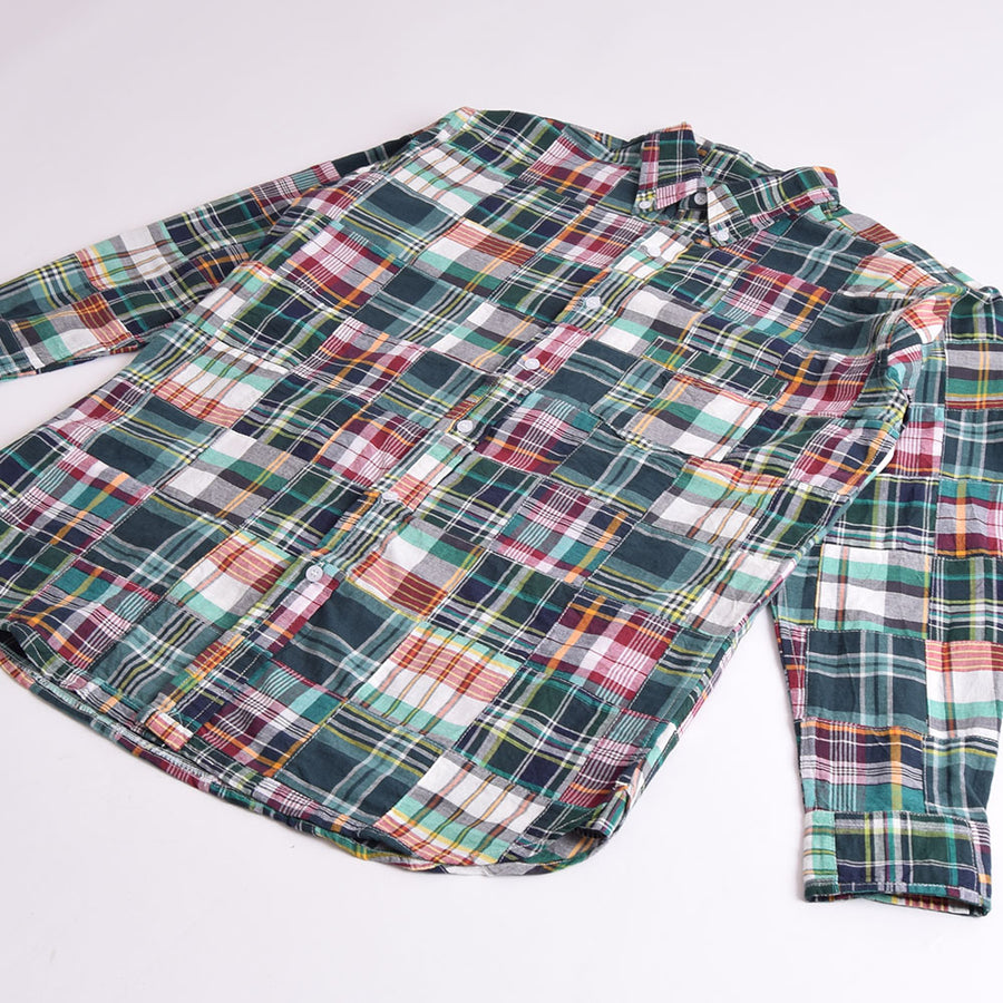 Houston Green Madras Patchwork BD Shirt