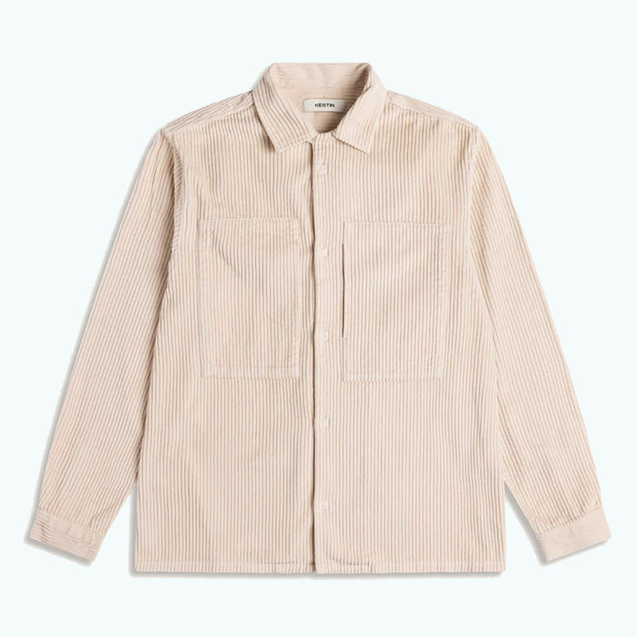 Kestin Ecru Jumbo Cord Durno Overshirt