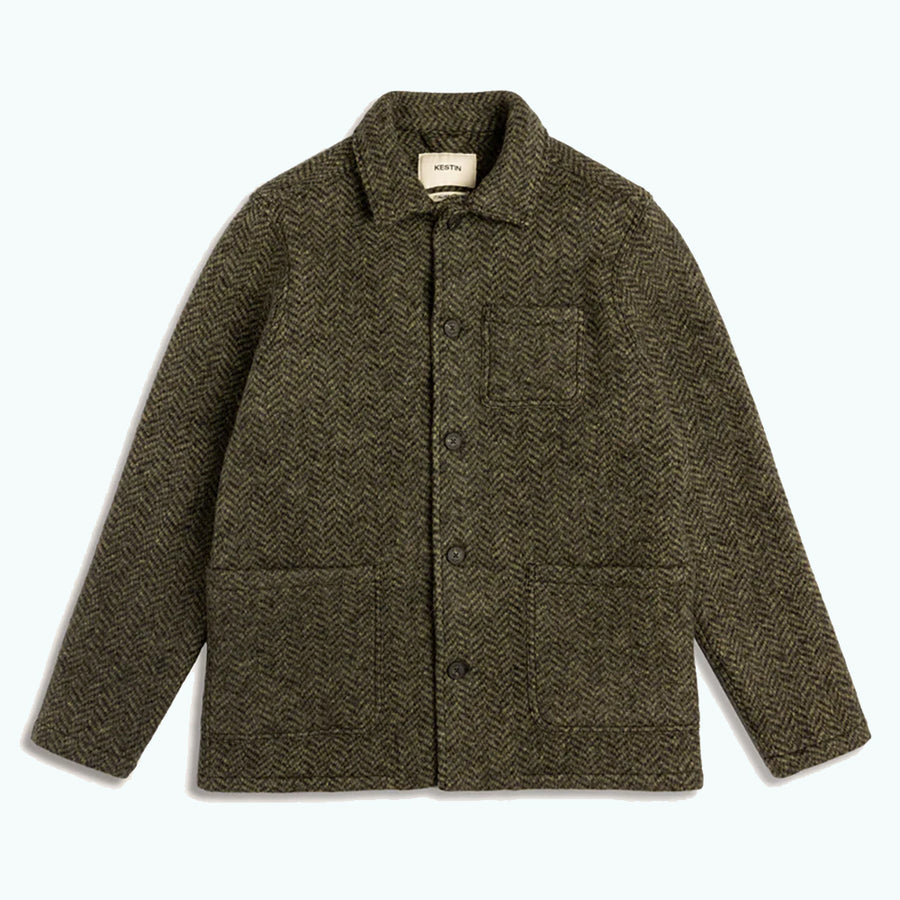 Kestin Moss Herringbone Wool Ormiston Jacket
