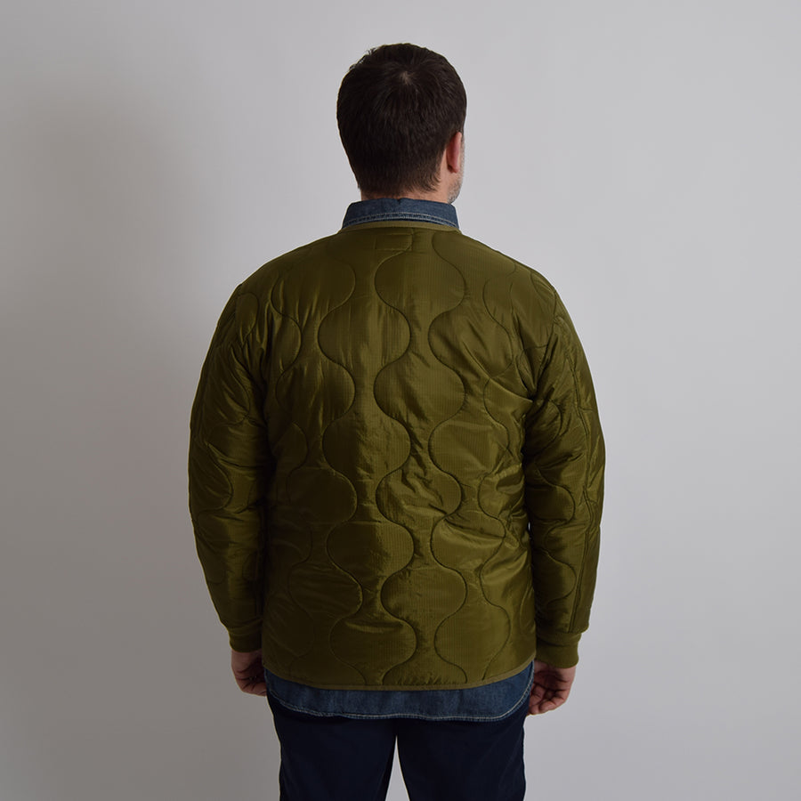 Bronson Olive Military Style Quilted Nylon Ripstop Liner Jacket