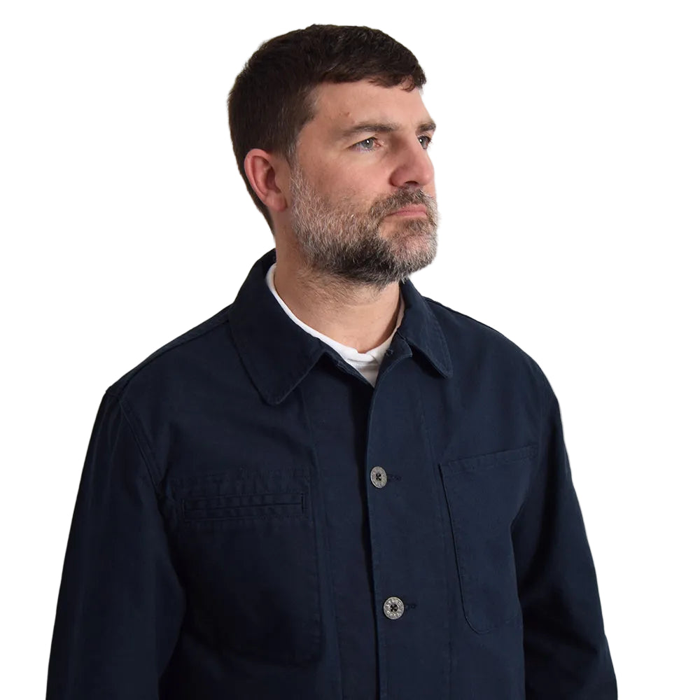 Nigel Cabourn Lybro Navy Short Angled Duck Canvas Jacket – Rivet