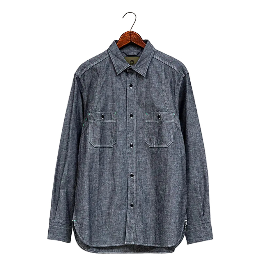 Nigel Cabourn Mainline Indigo Selvedge Denim Medical Shirt – Rivet