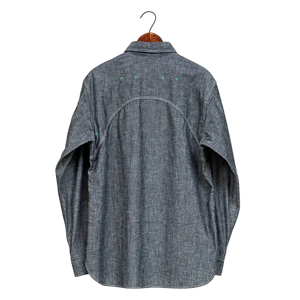 Nigel Cabourn Mainline Indigo Selvedge Denim Medical Shirt – Rivet