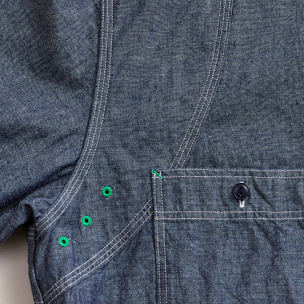 Nigel Cabourn Mainline Indigo Selvedge Denim Medical Shirt – Rivet