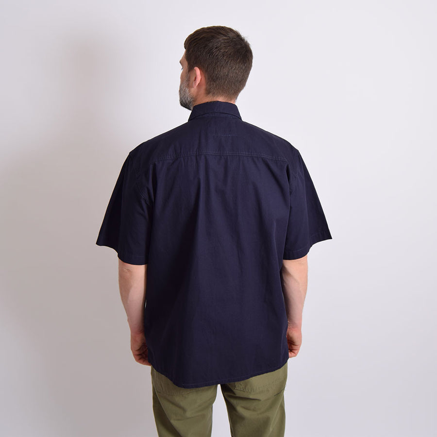 Uskees Midnight Blue Lightweight Short Sleeve Pocket Shirt