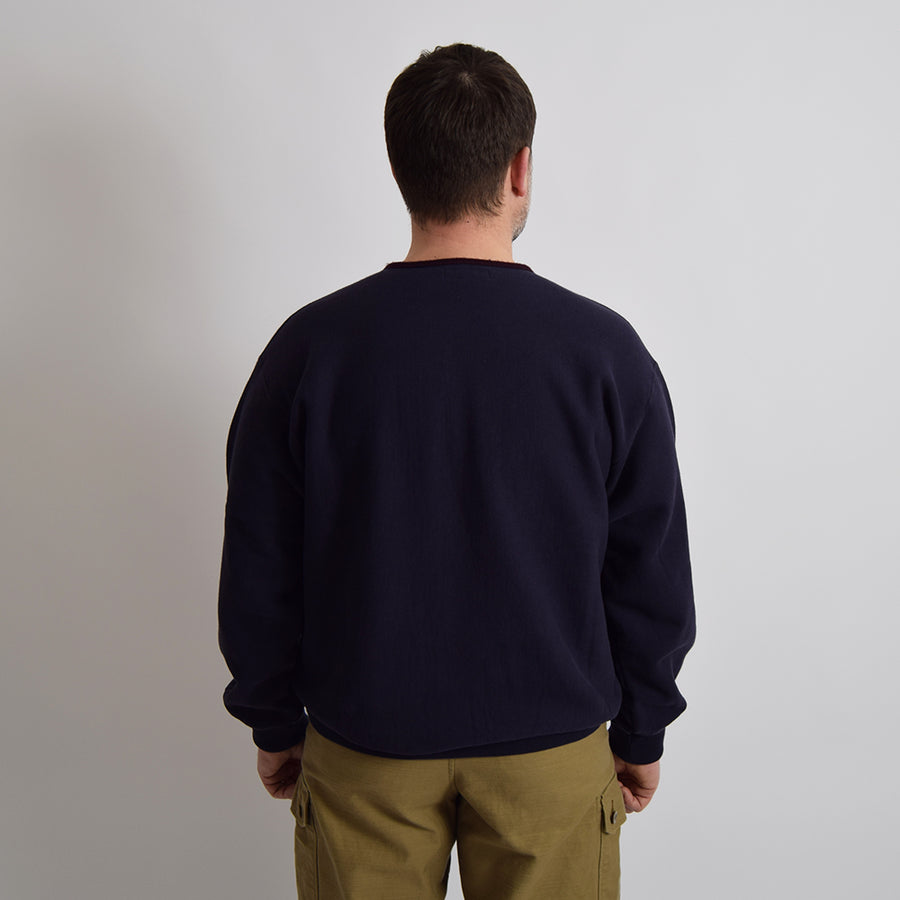 Gypsy & Sons Navy Sweatshirt Henley