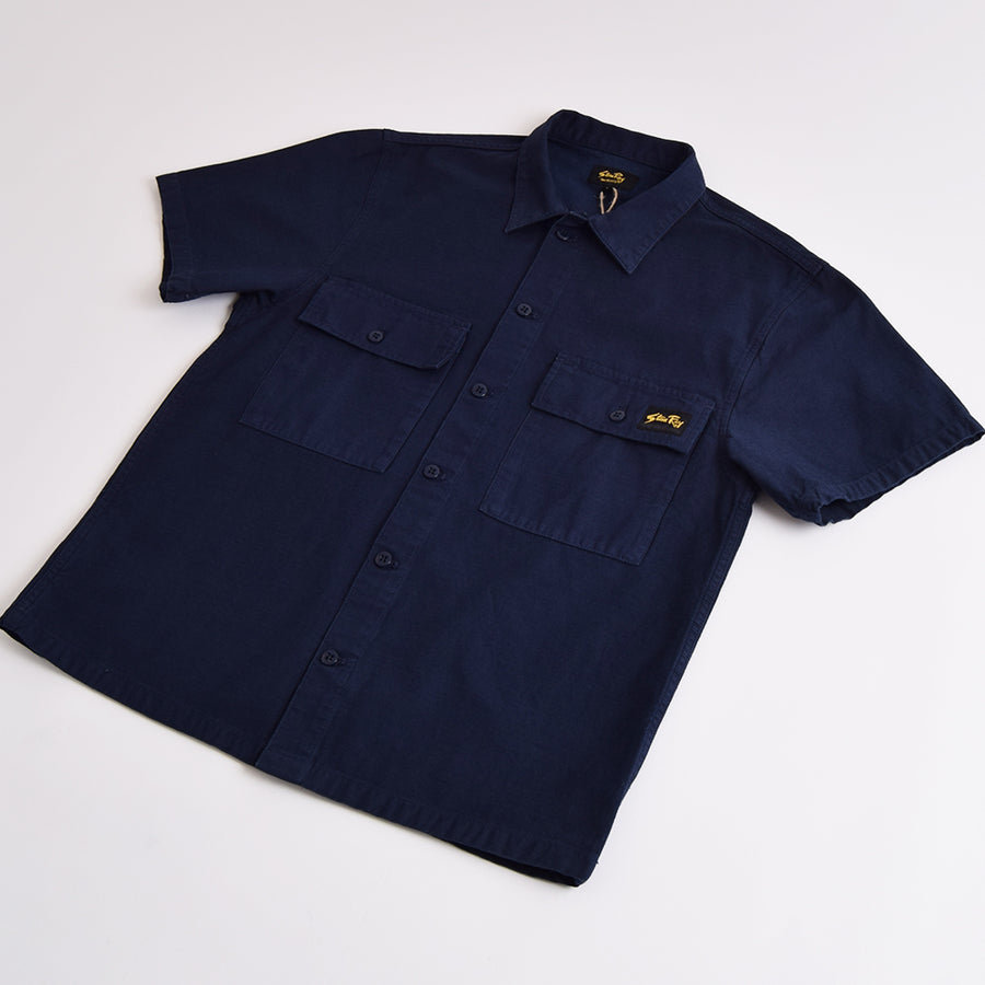 Stan Ray Navy Cotton Sateen Short Sleeve CPO Shirt