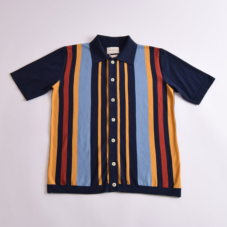 Far Afield Navy Picchi Stripe Velzy Cardigan