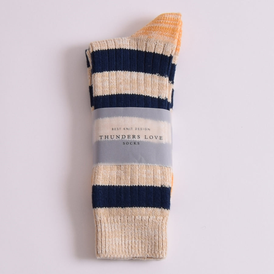 Thunders Love Nautical Navy Stripe Socks