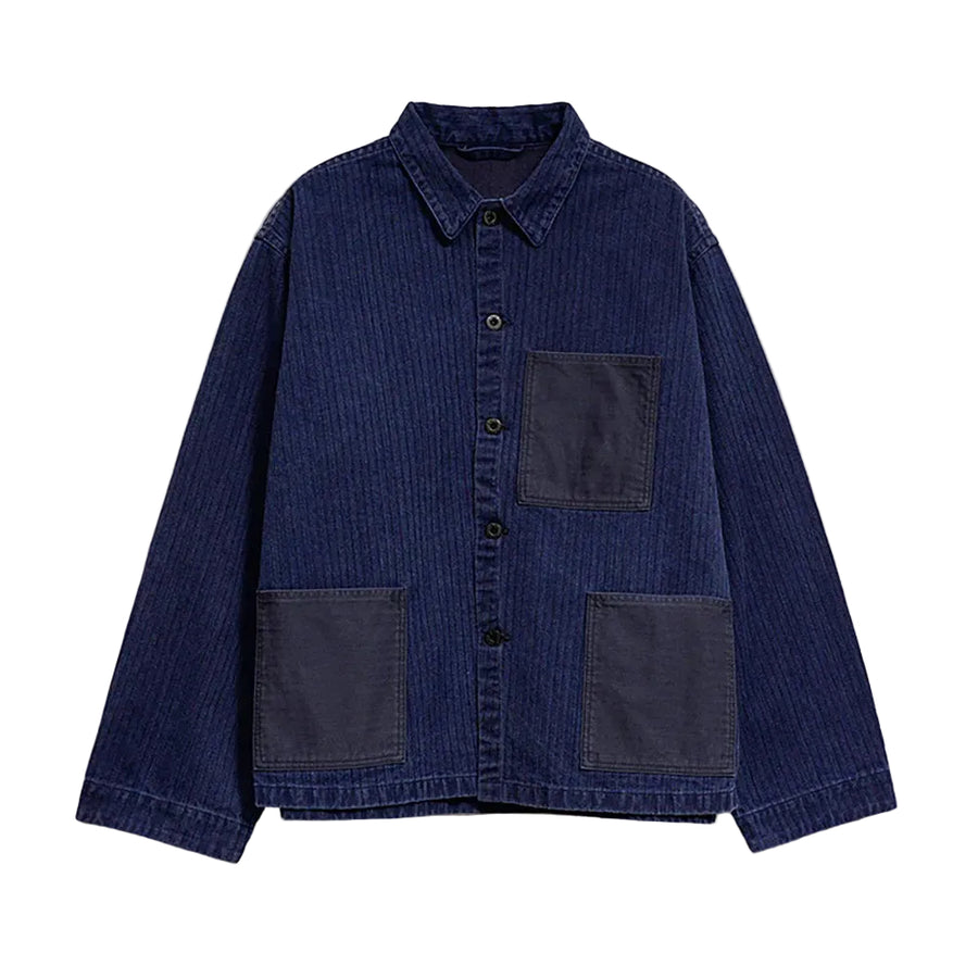 Nigel Cabourn Indigo USMC Herringbone Chore Jacket – Rivet