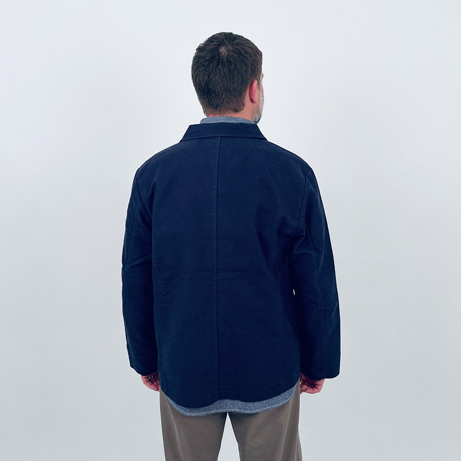 Nigel Cabourn Dark Navy Moleskin Work Suit Jacket