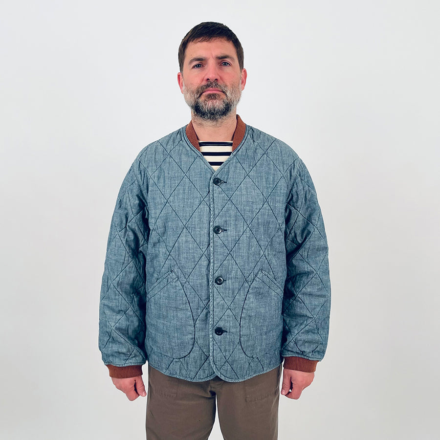 Nigel Cabourn Lybro Japanese Indigo Chambray Liner Jacket