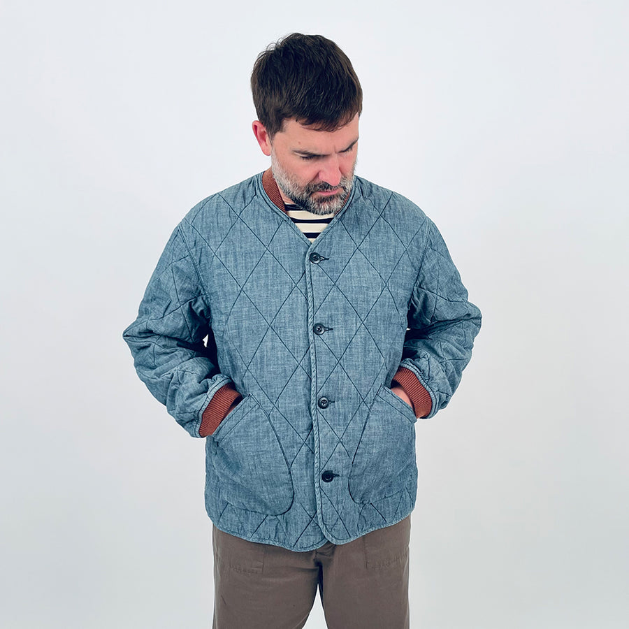 Nigel Cabourn Lybro Japanese Indigo Chambray Liner Jacket