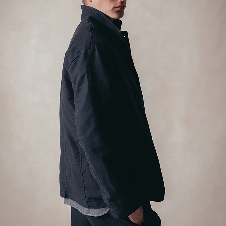 Nigel Cabourn Dark Navy Moleskin Work Suit Jacket