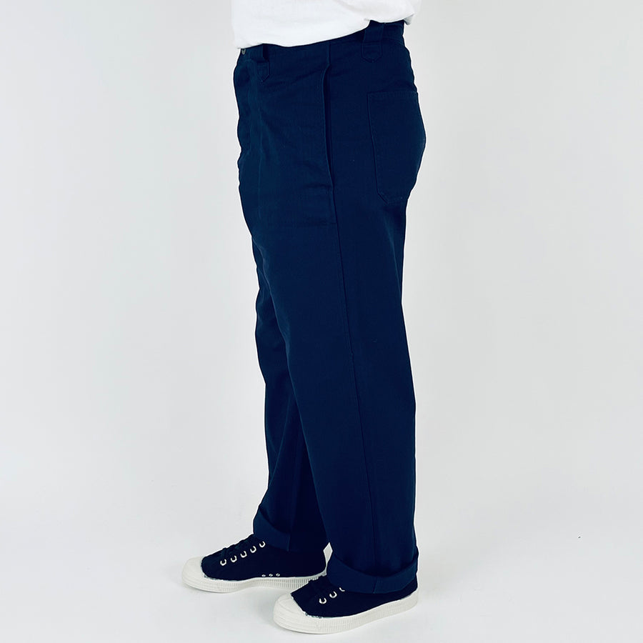 Nigel Cabourn Lybro Dark Navy Herringbone Chore Pants