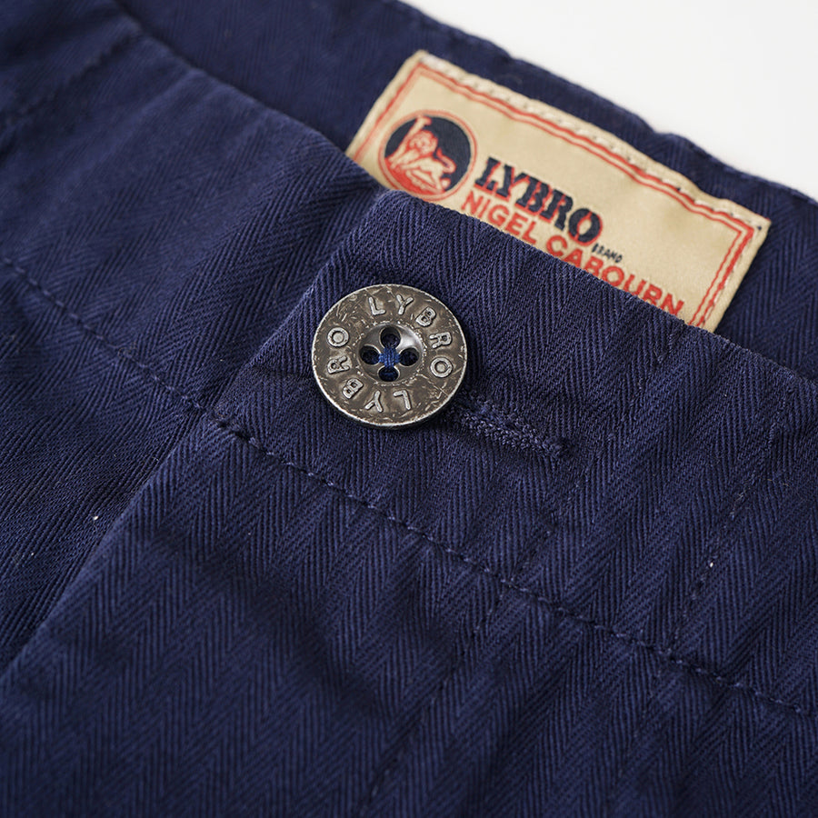 Nigel Cabourn Lybro Dark Navy Herringbone Chore Pants (Pre-Order)