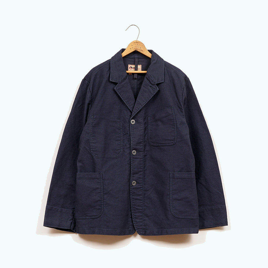 Nigel Cabourn Dark Navy Moleskin Work Suit Jacket