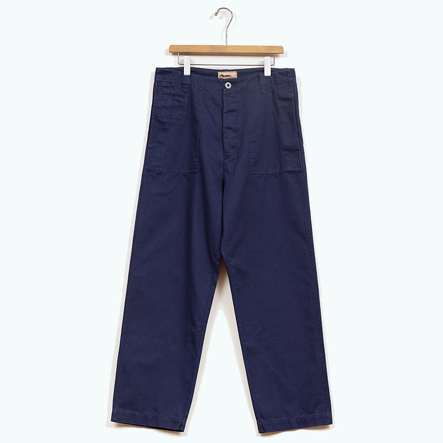 Nigel Cabourn Lybro Dark Navy Herringbone Chore Pants (Pre-Order)