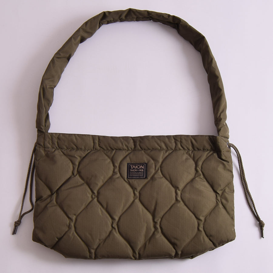 Taion Dark Olive Military Down Ripstop Shoulder Bag